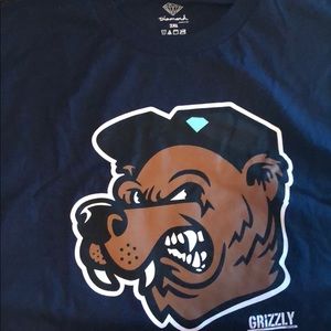 Grizzly x Diamond Supply Co Navy T-shirt size 2XL